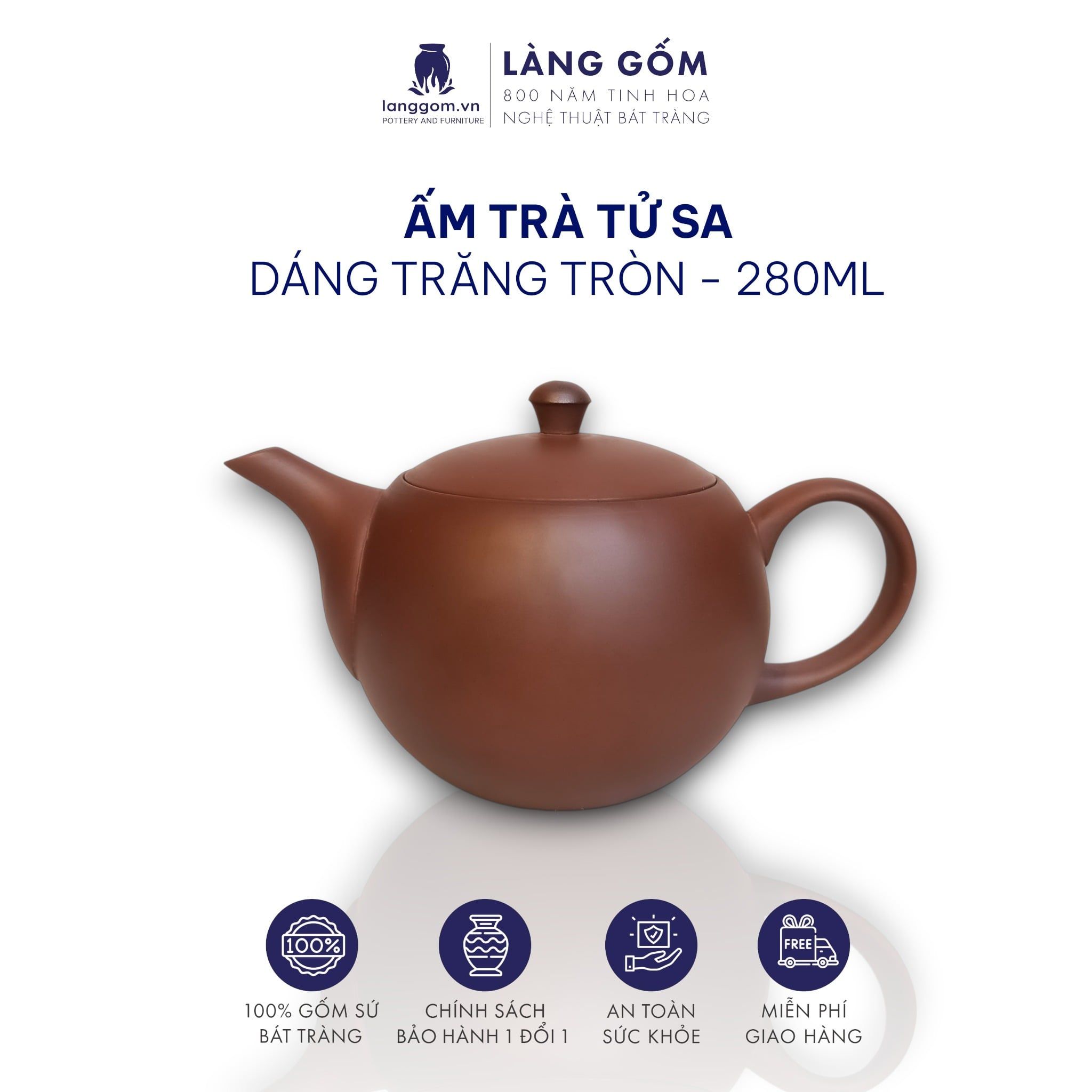  [TRI ÂN TẾT 2026] Ấm trà đất nung nguyên khoáng cao cấp (TH) 