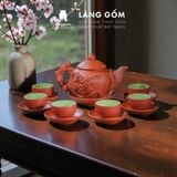  Bộ Ấm Trà Đất Nung Bát Tràng Cao Cấp - Set Quà Tặng Sang Trọng Biếu Đối Tác, Khách Hàng, Người Thân 