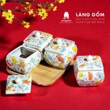  Bô Hũ Mứt Hoạ Tiết Vẽ Hoa Gốm Sứ Bát Tràng 