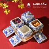  Bô Hũ Mứt Hoạ Tiết Vẽ Hoa Gốm Sứ Bát Tràng 