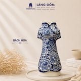  Lọ Hoa Gốm Sứ Bát Tràng Vẽ Tay Men Lam Duyên Dáng Việt Nam, Bình Hoa Decor Trang Trí - Gốm Sứ Bát Tràng - Làng Gốm 