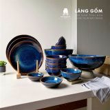  Bộ bàn ăn men hoả biến Bát Tràng 