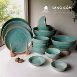  Bộ bàn ăn men hoả biến Bát Tràng 