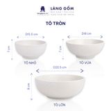  Bộ Bát Đĩa Lộc Phát Gốm Sứ Cao Cấp Men Hỏa Biến Trắng (Bộ 14 Món) 