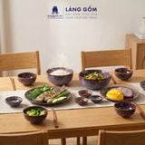  Bộ Bát Đĩa Men Hỏa Biến Nâu Trầm, Quà Tặng Bộ Bàn Ăn Gia Đình Cao Cấp - Gốm Xuất Khẩu - Làng Gốm 