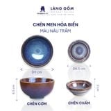  Bộ Bát Đĩa Men Hỏa Biến Nâu Trầm, Quà Tặng Bộ Bàn Ăn Gia Đình Cao Cấp - Gốm Xuất Khẩu - Làng Gốm 
