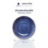  Bộ Bát Đĩa Men Hỏa Biến Nâu Trầm, Quà Tặng Bộ Bàn Ăn Gia Đình Cao Cấp - Gốm Xuất Khẩu - Làng Gốm 