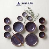  Bộ Bát Đĩa Men Hỏa Biến Nâu Trầm, Quà Tặng Bộ Bàn Ăn Gia Đình Cao Cấp - Gốm Xuất Khẩu - Làng Gốm 