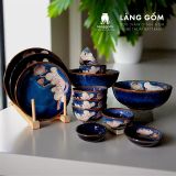  Bộ bàn ăn men hoả biến Bát Tràng 