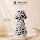  Lọ Hoa Gốm Sứ Bát Tràng Vẽ Tay Men Lam Duyên Dáng Việt Nam, Bình Hoa Decor Trang Trí - Gốm Sứ Bát Tràng - Làng Gốm 