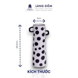  Lọ hoa gốm sứ có tai decor phong cách hiện đại, Bình hoa dáng trụ dùng trang trí, cắm hoa – Gốm sứ xuất khẩu cao cấp 