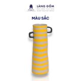  Lọ hoa gốm sứ có tai decor phong cách hiện đại, Bình hoa dáng trụ dùng trang trí, cắm hoa – Gốm sứ xuất khẩu cao cấp 