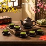  Bộ Ấm Trà Đất Nung Bát Tràng Cao Cấp - Set Quà Tặng Sang Trọng Biếu Đối Tác, Khách Hàng, Người Thân 