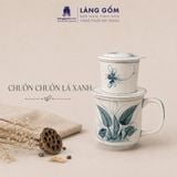 Phin Pha Cà Phê Gốm Sứ Bát Tràng Họa Tiết Vẽ Tay Thủ Công - Bộ Phin Cao Cấp Đầy Đủ - Quà Tặng Làng Gốm 
