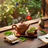  Bộ Ấm Chén Đất Nung Bát Tràng Kèm Khay - Set Độc Ẩm Nhỏ Gọn Đơn Giản Thưởng Trà Cao Cấp 
