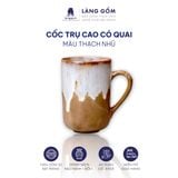  Cốc trụ cao có quai, men hỏa biến dung tích 280ml 