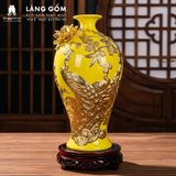  Mai Bình Tích Lộc Đắp Nổi 3D Gốm Sứ Bát Tràng Cao Cấp – Bình Phong Thủy Tài Lộc, Trang Trí Phòng Khách, Quà Tặng Tân Gia 