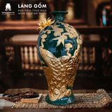  Mai Bình Tích Lộc Đắp Nổi 3D Gốm Sứ Bát Tràng Cao Cấp – Bình Phong Thủy Tài Lộc, Trang Trí Phòng Khách, Quà Tặng Tân Gia 