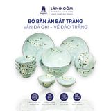  Bộ bàn ăn Bát Tràng màu vân đá 
