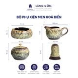  Bộ ấm chén men hỏa biến nham thạch (TH) 
