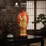  Mai Bình Tích Lộc Phong Thủy Đắp Nổi 3D Gốm Sứ Bát Tràng - Thuận Buồm Xuôi Gió - Quà Tặng Cao Cấp 