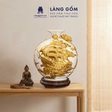  Bình Hút Lộc Phong Thủy Đắp Nổi Vàng 3D - Thuận Buồm Xuôi Gió - Quà Tặng Tân Gia, Đối Tác Sang Trọng 