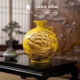  Bình Hút Lộc Phong Thủy Đắp Nổi Vàng 3D - Thuận Buồm Xuôi Gió - Quà Tặng Tân Gia, Đối Tác Sang Trọng 