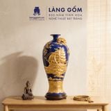 Mai Bình Tích Lộc Phong Thủy Đắp Nổi 3D Gốm Sứ Bát Tràng - Thuận Buồm Xuôi Gió - Quà Tặng Cao Cấp 