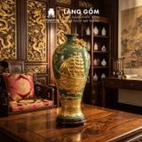  Mai Bình Tích Lộc Phong Thủy Đắp Nổi 3D Gốm Sứ Bát Tràng - Thuận Buồm Xuôi Gió - Quà Tặng Cao Cấp 