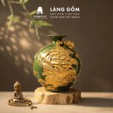  Bình Hút Lộc Phong Thủy Đắp Nổi Vàng 3D - Thuận Buồm Xuôi Gió - Quà Tặng Tân Gia, Đối Tác Sang Trọng 