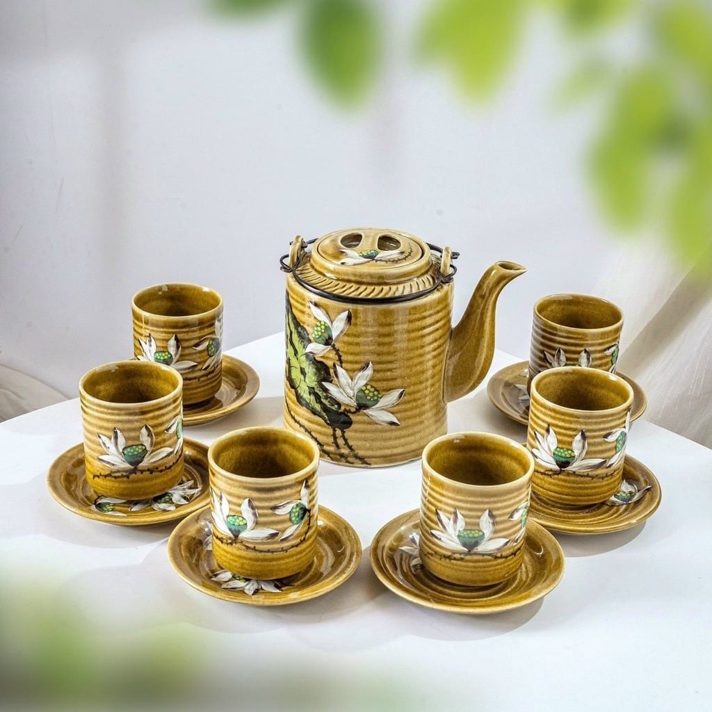  Bộ ấm tích pha trà hoạ tiết vẽ tay (TH) 