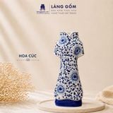  Lọ Hoa Gốm Sứ Bát Tràng Vẽ Tay Men Lam Duyên Dáng Việt Nam, Bình Hoa Decor Trang Trí - Gốm Sứ Bát Tràng - Làng Gốm 