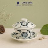  Bát Sâm Họa Tiết Vẽ Tay Thủ Công Gốm Sứ Bát Tràng 200ml, Chén Uống Sâm Uống Trà Quà Tặng Gốm Sứ Bát Tràng - Làng Gốm 