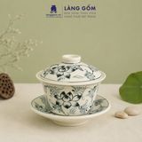  Bát Sâm Họa Tiết Vẽ Tay Thủ Công Gốm Sứ Bát Tràng 200ml, Chén Uống Sâm Uống Trà Quà Tặng Gốm Sứ Bát Tràng - Làng Gốm 