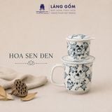  Phin Pha Cà Phê Gốm Sứ Bát Tràng Họa Tiết Vẽ Tay Thủ Công - Bộ Phin Cao Cấp Đầy Đủ - Quà Tặng Làng Gốm 