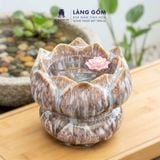  Bát Thả Hoa Men Hỏa Biến Gốm Sứ Bát Tràng Dáng Búp Sen 