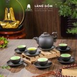  Bộ Ấm Chén Đất Nung Bát Tràng Gốm Mộc Cao Cấp 