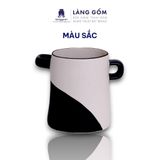  Lọ hoa gốm sứ có tai decor phong cách hiện đại, Bình hoa dáng trụ dùng trang trí, cắm hoa – Gốm sứ xuất khẩu cao cấp 