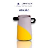  Lọ hoa gốm sứ có tai decor phong cách hiện đại, Bình hoa dáng trụ dùng trang trí, cắm hoa – Gốm sứ xuất khẩu cao cấp 