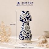  Lọ Hoa Gốm Sứ Bát Tràng Vẽ Tay Men Lam Duyên Dáng Việt Nam, Bình Hoa Decor Trang Trí - Gốm Sứ Bát Tràng - Làng Gốm 