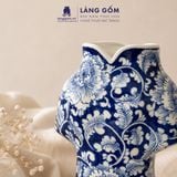  Lọ Hoa Gốm Sứ Bát Tràng Vẽ Tay Men Lam Duyên Dáng Việt Nam, Bình Hoa Decor Trang Trí - Gốm Sứ Bát Tràng - Làng Gốm 