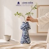  Lọ Hoa Gốm Sứ Bát Tràng Vẽ Tay Men Lam Duyên Dáng Việt Nam, Bình Hoa Decor Trang Trí - Gốm Sứ Bát Tràng - Làng Gốm 