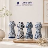  Lọ Hoa Gốm Sứ Bát Tràng Vẽ Tay Men Lam Duyên Dáng Việt Nam, Bình Hoa Decor Trang Trí - Gốm Sứ Bát Tràng - Làng Gốm 