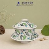  Bát Sâm Họa Tiết Vẽ Tay Thủ Công Gốm Sứ Bát Tràng 200ml, Chén Uống Sâm Uống Trà Quà Tặng Gốm Sứ Bát Tràng - Làng Gốm 