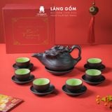  Bộ Ấm Chén Đất Nung Bát Tràng Gốm Mộc Cao Cấp 