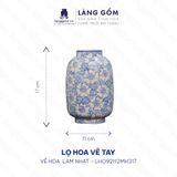  Lọ hoa men lam họa tiết vẽ tay (TH) 