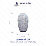  Lọ hoa men lam họa tiết vẽ tay (TH) 