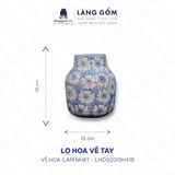  Lọ hoa men lam họa tiết vẽ tay (TH) 
