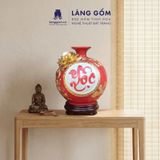  Bình Hút Lộc Tam Phúc Tụ Tài Đắp Nổi 3D Gốm Sứ Bát Tràng – Phúc Lộc Thọ, Quà Tặng Phong Thủy Cao Cấp 