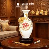  Bảo Bình Tích Lộc Gốm Bát Tràng Cao Cấp - Đắp Nổi 3D Hoàng Kim Màu Ngũ Hành - Quà Tặng Sang Trọng 